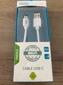 CABLE USB-C 2 METRES (JAYM)
